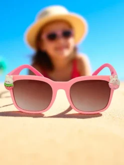 Chłopięce|Dziewczęce^Royalfashion Okulary przeciwsłoneczne dziecięce z ozdobami Sunny Sparkle różowy