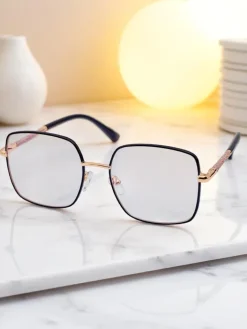 Okulary Przeciwsłoneczne^Royalfashion Okulary przeciwsłoneczne w kwadracie lekko przyciemnione Lolla Style czarny