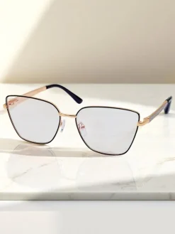 Okulary Przeciwsłoneczne^Royalfashion Okulary przeciwsłoneczne w kwadracie lekko przyciemnione Olattes czarny