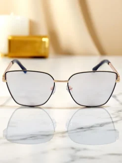 Okulary Przeciwsłoneczne^Royalfashion Okulary przeciwsłoneczne w kwadracie lekko przyciemnione Olattes czarny