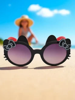 Chłopięce|Dziewczęce^Royalfashion Okulary przeciwsłoneczne dziecięce kotek Kitty Shades czarny