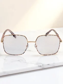 Okulary Przeciwsłoneczne^Royalfashion Okulary przeciwsłoneczne w kwadracie lekko przyciemnione Lolla Style brązowy