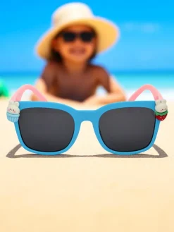 Chłopięce|Dziewczęce^Royalfashion Okulary przeciwsłoneczne dziecięce z ozdobami Sunny Sparkle niebieski