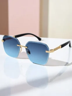 Okulary Przeciwsłoneczne^Royalfashion Okulary przeciwsłoneczne w kwadracie Skyline Shades niebieski