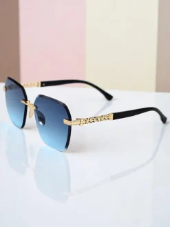 Okulary Przeciwsłoneczne^Royalfashion Okulary przeciwsłoneczne w kwadracie Skyline Shades niebieski