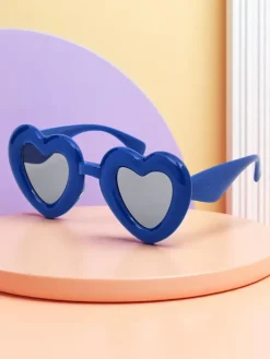 Chłopięce|Dziewczęce^Royalfashion Okulary przeciwsłoneczne dziecięce Serduszka Granatowy