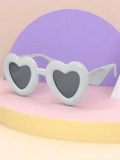 Dziewczęce|Chłopięce^Royalfashion Okulary przeciwsłoneczne dziecięce Serduszka biały
