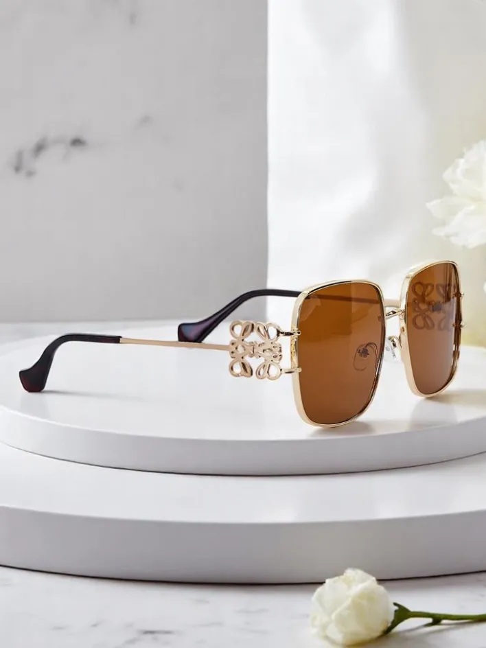 Okulary Przeciwsłoneczne^Royalfashion Okulary przeciwsłoneczne w kwadracie Zephyra brązowy