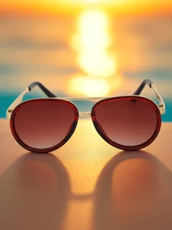 Okulary Przeciwsłoneczne^Royalfashion Okulary przeciwsłoneczne w stylu "mucha" Muse brązowy