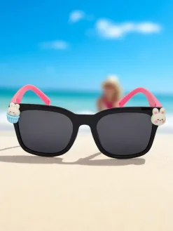 Chłopięce|Dziewczęce^Royalfashion Okulary przeciwsłoneczne dziecięce z ozdobami Sunny Sparkle czarny