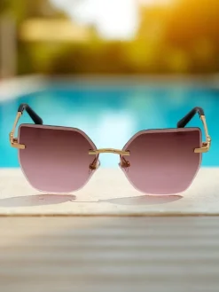 Okulary Przeciwsłoneczne^Royalfashion Okulary przeciwsłoneczne Bella Aura Jasnoróżowy