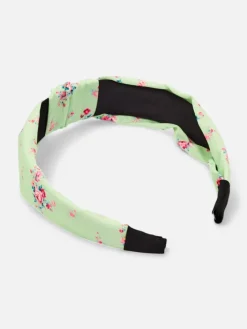 Akcesoria Do Włosów^Royalfashion Opaska do włosów z pleceniem w kwiaty mięta