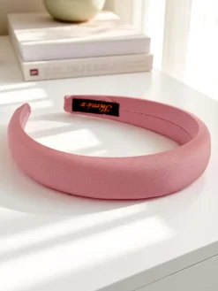 Akcesoria Do Włosów^Royalfashion Opaska do włosów satynowa Sara różowy