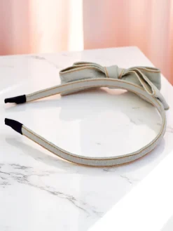 Akcesoria Do Włosów^Royalfashion Opaska do włosów z kokardką Lily Grace mięta