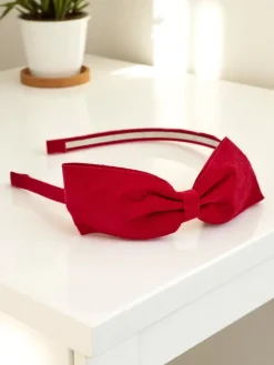 Akcesoria Do Włosów^Royalfashion Opaska do włosów z kokardką Lila czerwony