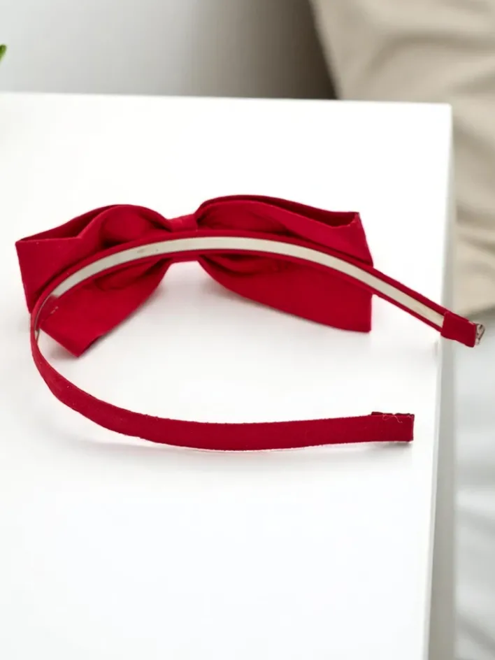 Akcesoria Do Włosów^Royalfashion Opaska do włosów z kokardką Lila czerwony