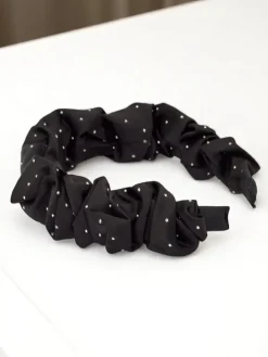 Akcesoria Do Włosów^Royalfashion Opaska do włosów satynowa Bianca czarny