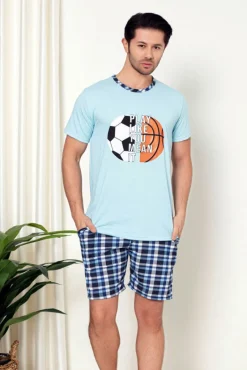 Piżamy^Royalfashion Piżama męska mięta