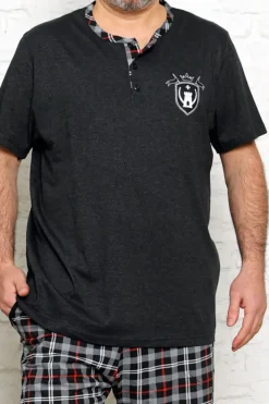 Piżamy^Royalfashion Piżama męska gołębi szary