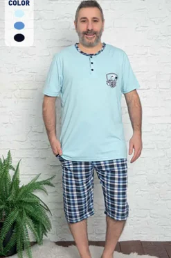 Piżamy^Royalfashion Piżama męska Ecru