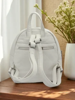 Plecaki^Royalfashion Plecak damski z eko skory Nia Willow biały