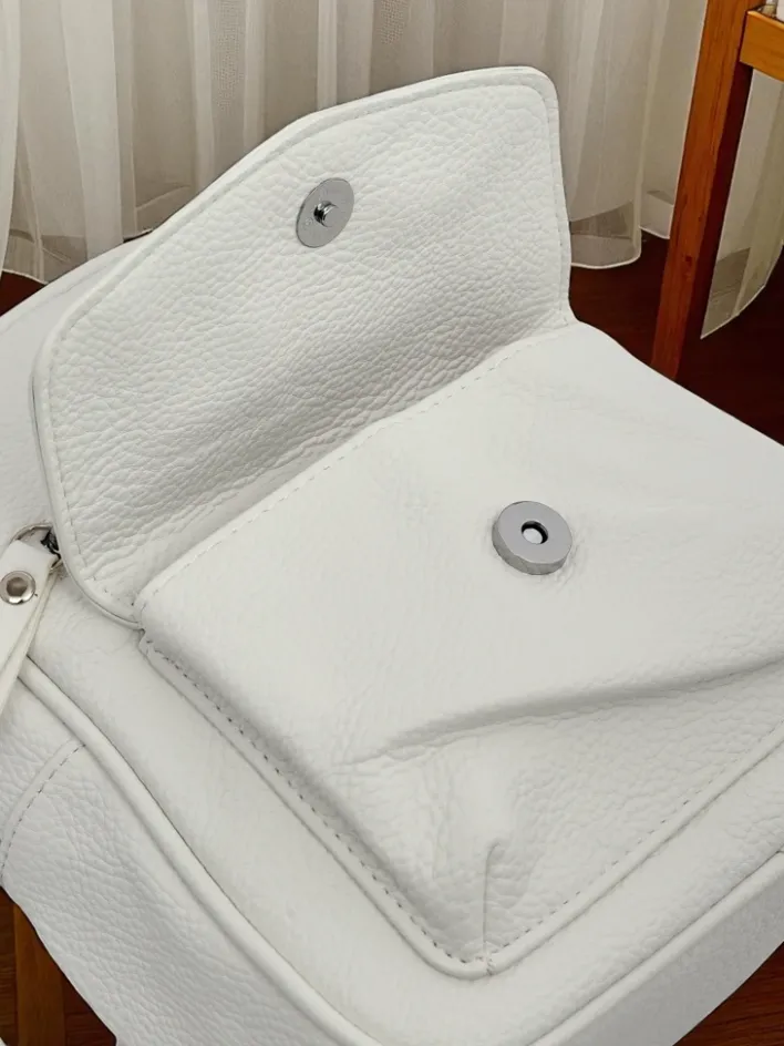 Plecaki^Royalfashion Plecak damski z eko skory Nia Willow biały