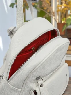 Plecaki^Royalfashion Plecak damski z eko skory Nia Willow biały