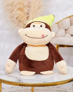 Chłopięce|Dziewczęce^Royalfashion Pluszowa zabawka z kocykiem Ciemnobrązowy