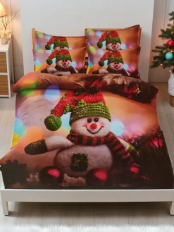 160 X 200 Cm^Royalfashion Pościel świąteczna 160x200 komplet 3-CZĘŚCI