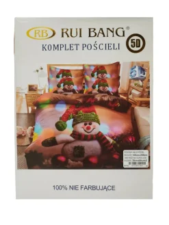 160 X 200 Cm^Royalfashion Pościel świąteczna 160x200 komplet 3-CZĘŚCI