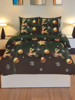 160 X 200 Cm^Royalfashion Pościel świąteczna 160x200 komplet 3-CZĘŚCI