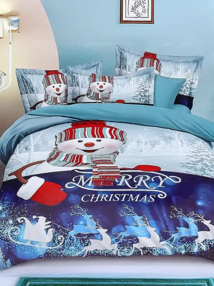 160 X 200 Cm^Royalfashion Pościel świąteczna 160x200 komplet 3-CZĘŚCI