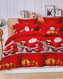 160 X 200 Cm^Royalfashion Pościel świąteczna 160x200 komplet 3-CZĘŚCI