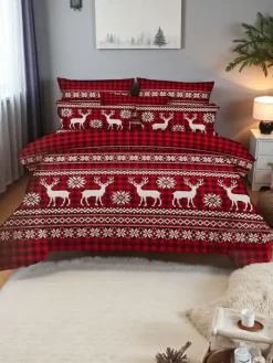 160 X 200 Cm^Royalfashion Pościel świąteczna 160x200 komplet 3-CZĘŚCI