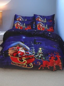160 X 200 Cm^Royalfashion Pościel świąteczna 160x200 komplet 3-CZĘŚCI