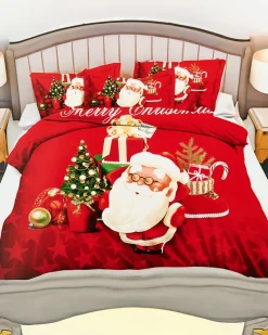 200 X 220 Cm^Royalfashion Pościel świąteczna 200x220 komplet 4-CZĘŚCI