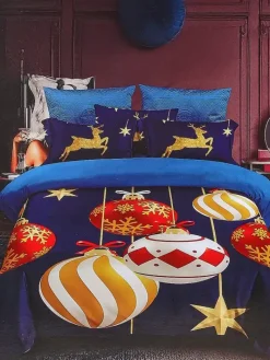 160 X 200 Cm^Royalfashion Pościel świąteczna 160x200 komplet 3-CZĘŚCI