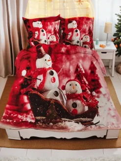 160 X 200 Cm^Royalfashion Pościel świąteczna 160x200 komplet 3-CZĘŚCI