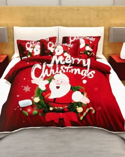 200 X 220 Cm^Royalfashion Pościel świąteczna 200x220 komplet 4-CZĘŚCI