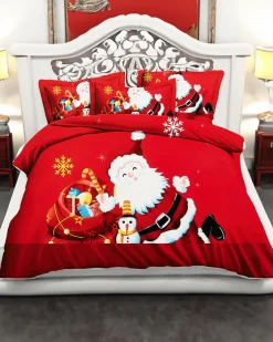 200 X 220 Cm^Royalfashion Pościel świąteczna 200x220 komplet 4-CZĘŚCI