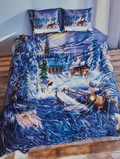 160 X 200 Cm^Royalfashion Pościel świąteczna 160x200 komplet 3-CZĘŚCI