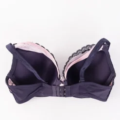 Codzienne^Royalfashion Purpurowo-różowy biustonosz z koronką fioletowy