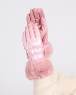 Rękawiczki^Royalfashion Rękawiczki damskie różowy