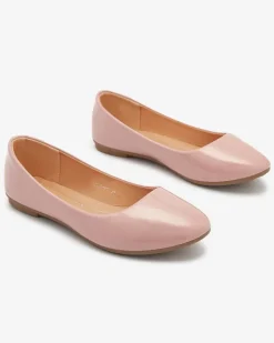 Buty Na Wielkie Wyjście|Baleriny Klasyczne^Royalfashion Różowe damskie lakierowane baleriny Fama różowy