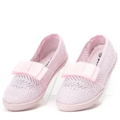Dziewczęce^Royalfashion Różowe dziewczęce tenisówki typu slip on Tabbi różowy