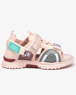 Dziewczęce^Royalfashion Różowe sandały dziecięce na rzepy Wukapi różowy