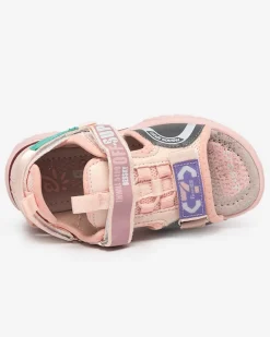 Dziewczęce^Royalfashion Różowe sandały dziecięce na rzepy Wukapi różowy