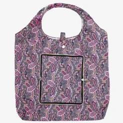 Materiałowe|Torebki Shoppers^Royalfashion Różowo-szara wzorzysta torba na zakupy składana w portfel różowy