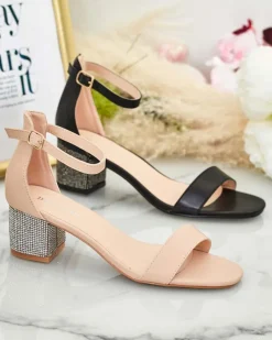 Buty Na Wielkie Wyjście|Sandały Na Słupku^Royalfashion Sandałki damskie na słupku Zeye czarny