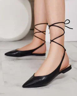Baleriny Klasyczne|Sandały Płaskie^Royalfashion Sandały a'la baleriny damskie Tailoes czarny